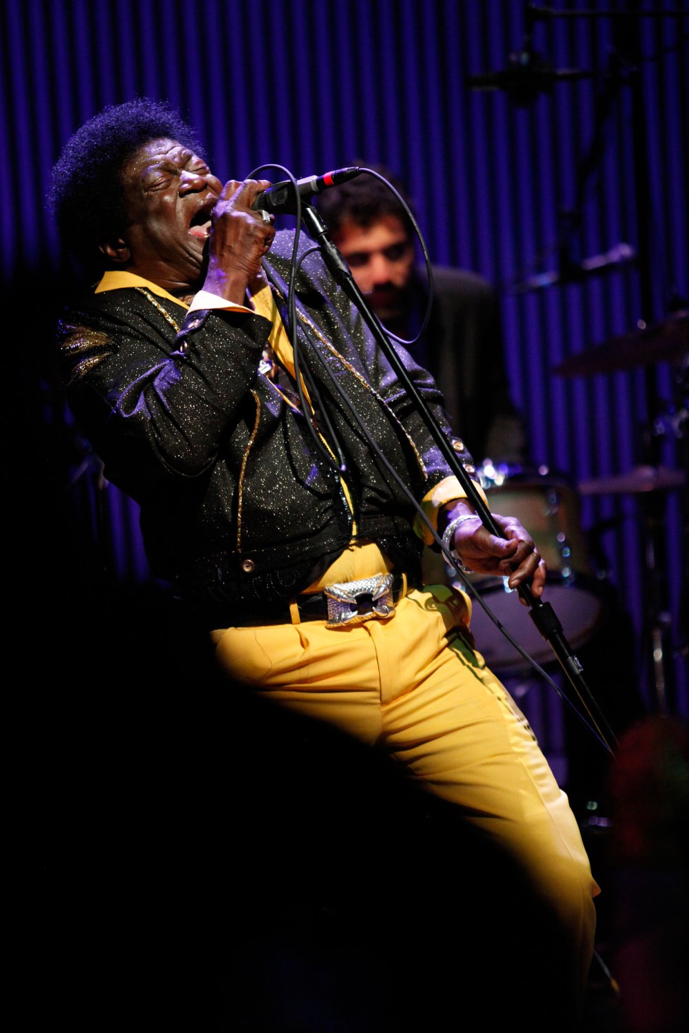 Charles Bradley performs during the SF Jazz Gala in San Francisco Calif. on Friday, May 16, 2014. Bradley, who once made a living impersonation James Brown, was recently discovered by Daptone and recorded his first album 'No Time for Dreaming' in 2011.  (Photo Copyright The San Francisco Chronicle)
