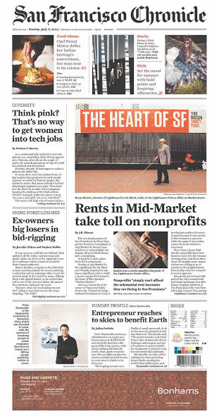 A1 of the San Francisco Chronicle on July 6, 2014. 